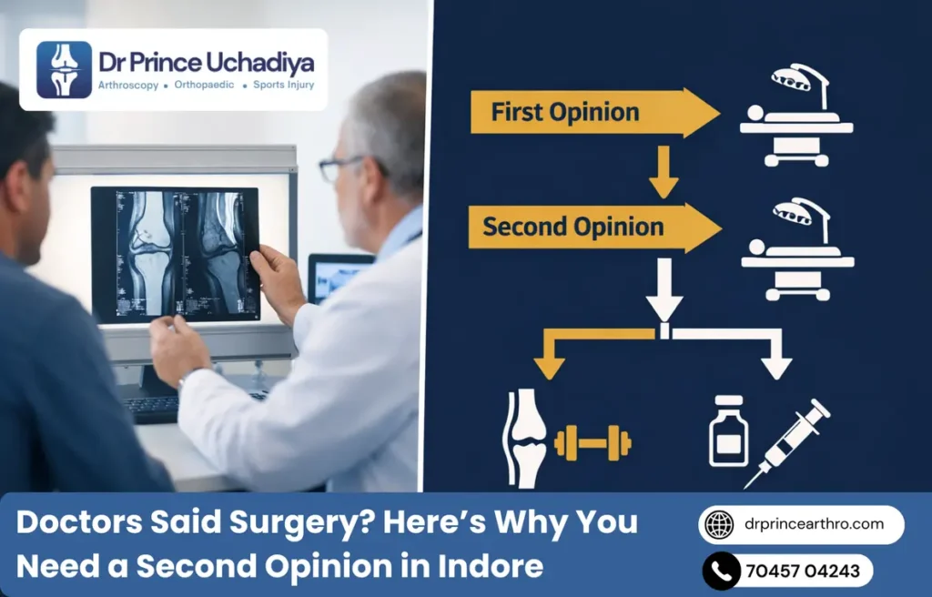 Orthopedic second opinion in Indore consultation with doctor reviewing MRI for accurate diagnosis