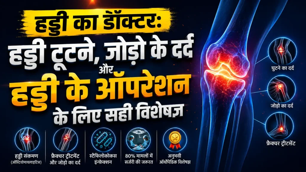 Indore में हड्डी का डॉक्टर Dr Prince Uchadiya fracture, joint pain और bone surgery treatment की जानकारी देते हुए